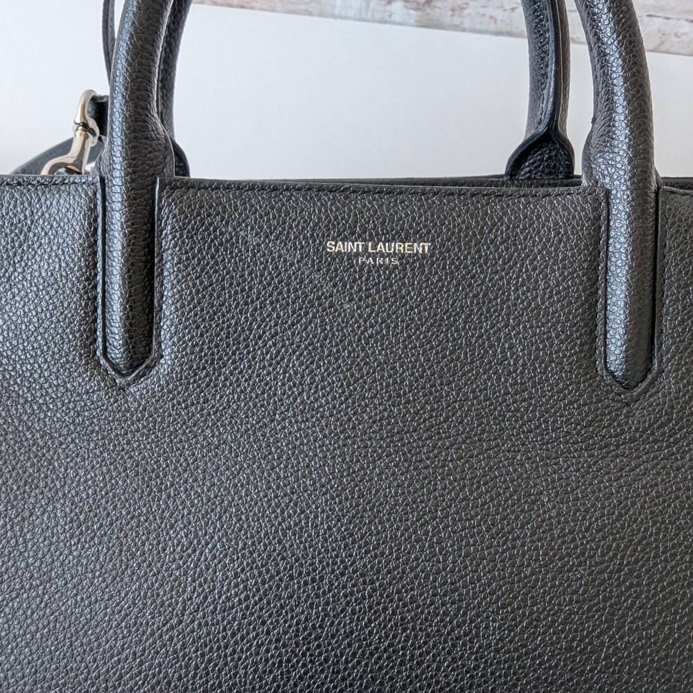 Yves Saint Laurent Paris Cabas Rive Gauche Leather Shoulder, crossbody Handbag - Picture 12 of 16